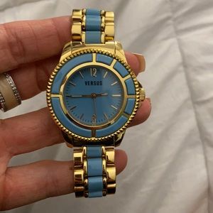 Blue and gold versus by Versace watch for sale